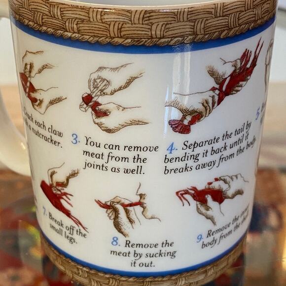 Cape Shore Glossy White Coffee Mug "How to Eat a Lobster" - Picture 3 of 7